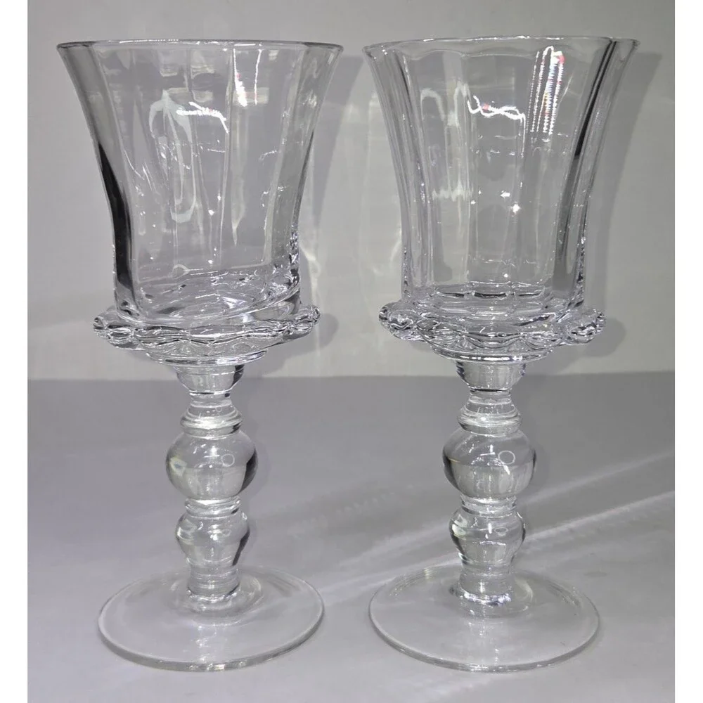 Pair of Southern Living Emerson Juice Iced Tea Glasses Set 2 Water Wine Goblets